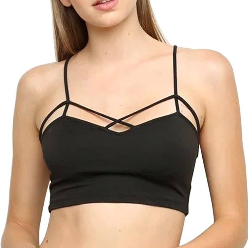 3 for $30 - Brandy Melville black strappy bralette/bandeau